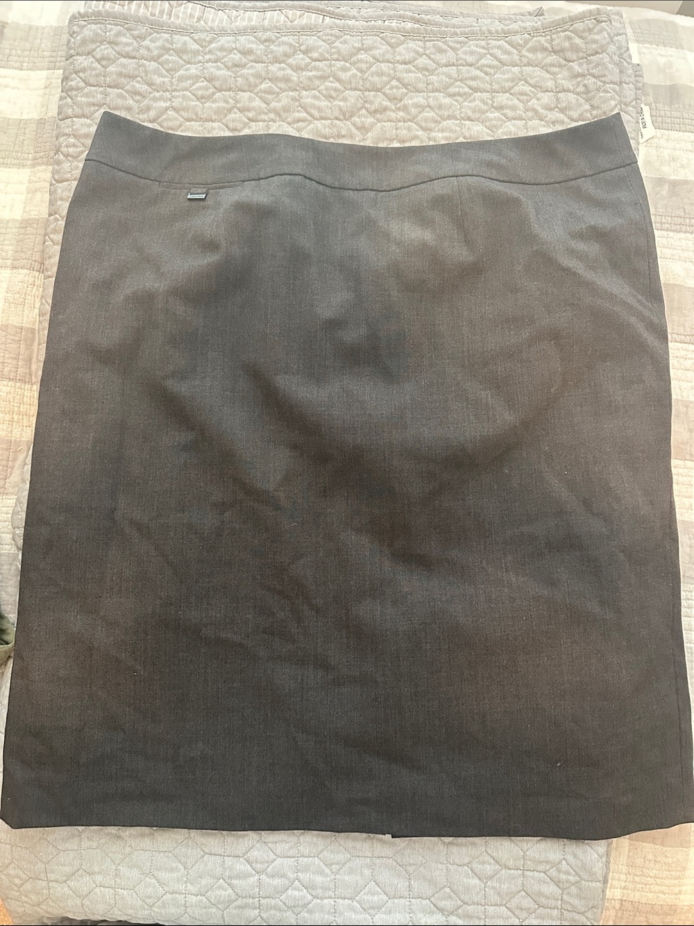 Calvin Klein Dark Charcoal Pencil Skirt
